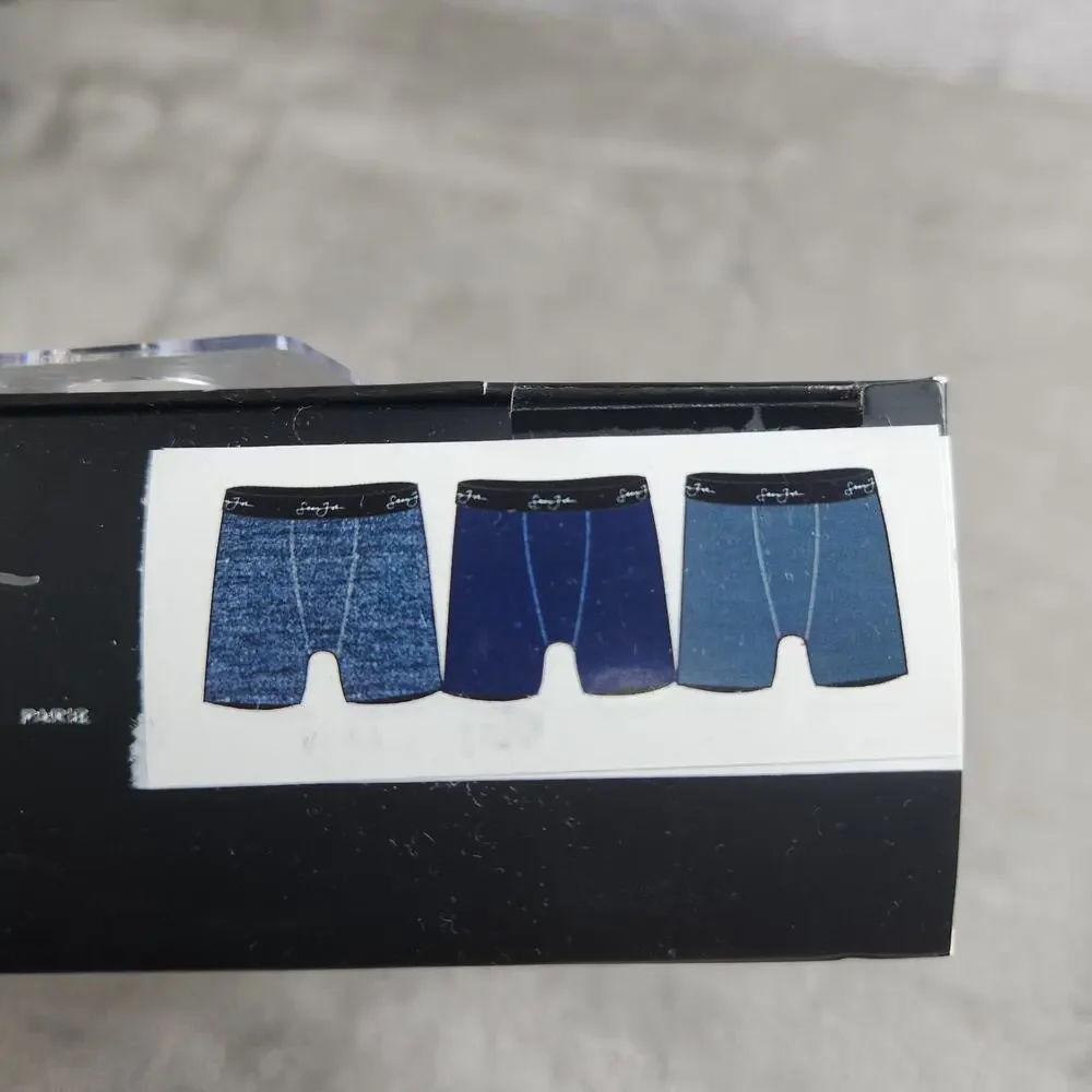 Sean John Mens Athletic Stretch Boxer Briefs 3 Pack Size Small Blue Variety